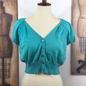 Nine West Teal Mid drift Cardigan